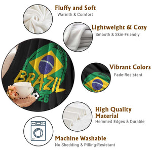 Brazil Soccer Fan Brasil Flag Throw Blanket Brazilian Football Game Day Supporter TS14 Print Your Wear