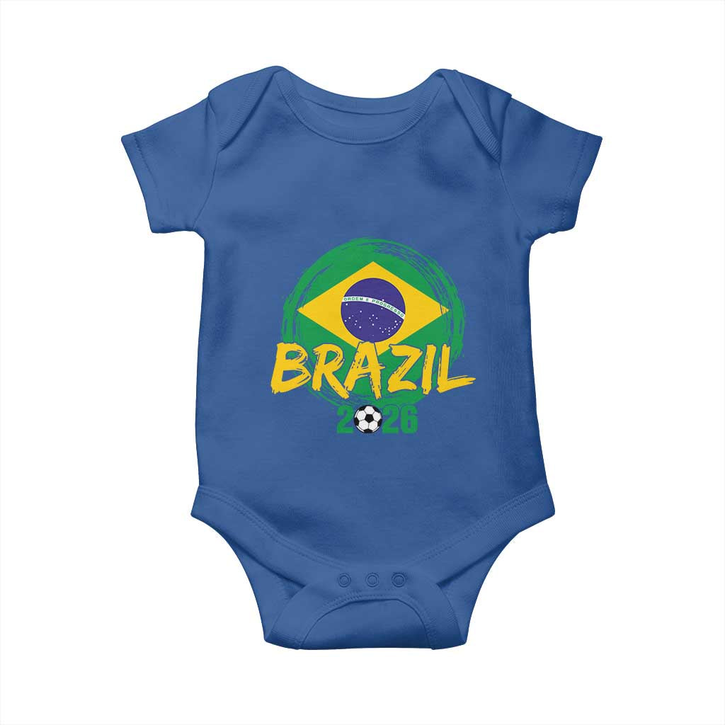 Brazil Soccer Fan Brasil Flag Baby Onesie Brazilian Football Game Day Supporter TS14 Royal Blue Print Your Wear