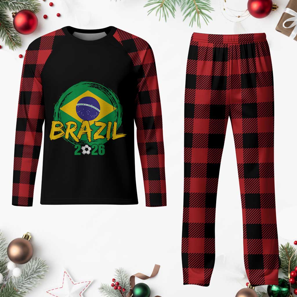 Brazil Soccer Fan Brasil Flag Plaid Pajama Set Brazilian Football Game Day Supporter TS14 Buffalo Plaid Print Your Wear