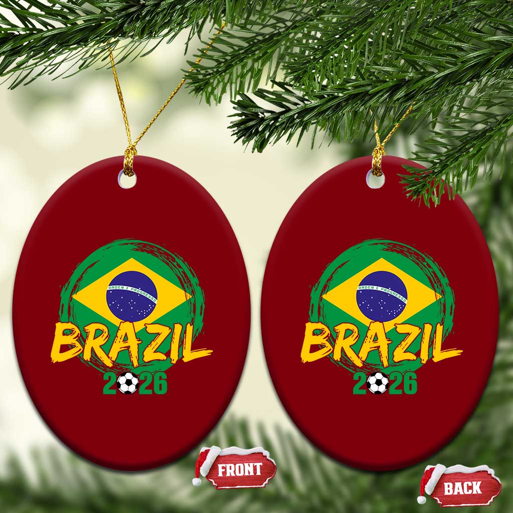 Brazil Soccer Fan Brasil Flag Ceramic Ornament Brazilian Football Game Day Supporter TS14 Print Your Wear