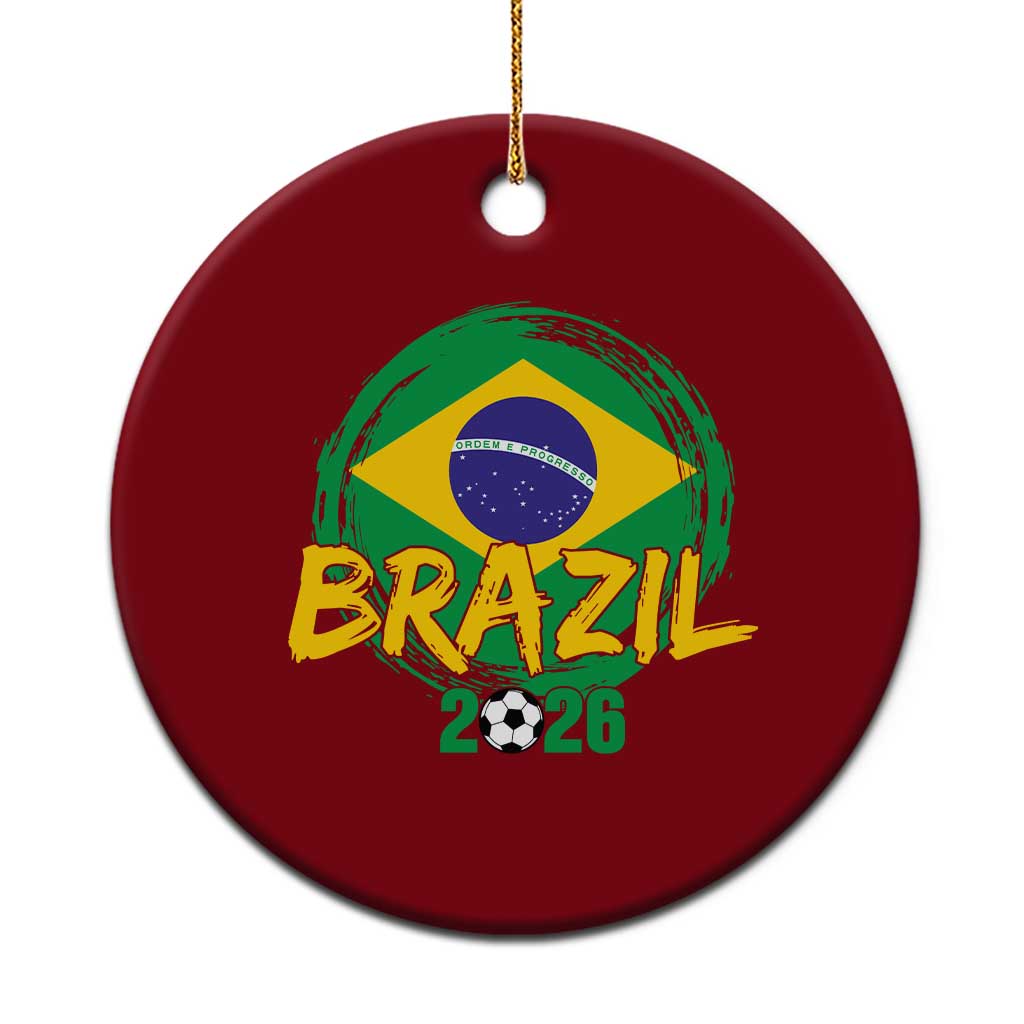 Brazil Soccer Fan Brasil Flag Ceramic Ornament Brazilian Football Game Day Supporter TS14 1pc Red Print Your Wear