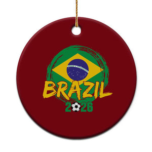 Brazil Soccer Fan Brasil Flag Ceramic Ornament Brazilian Football Game Day Supporter TS14 1pc Red Print Your Wear
