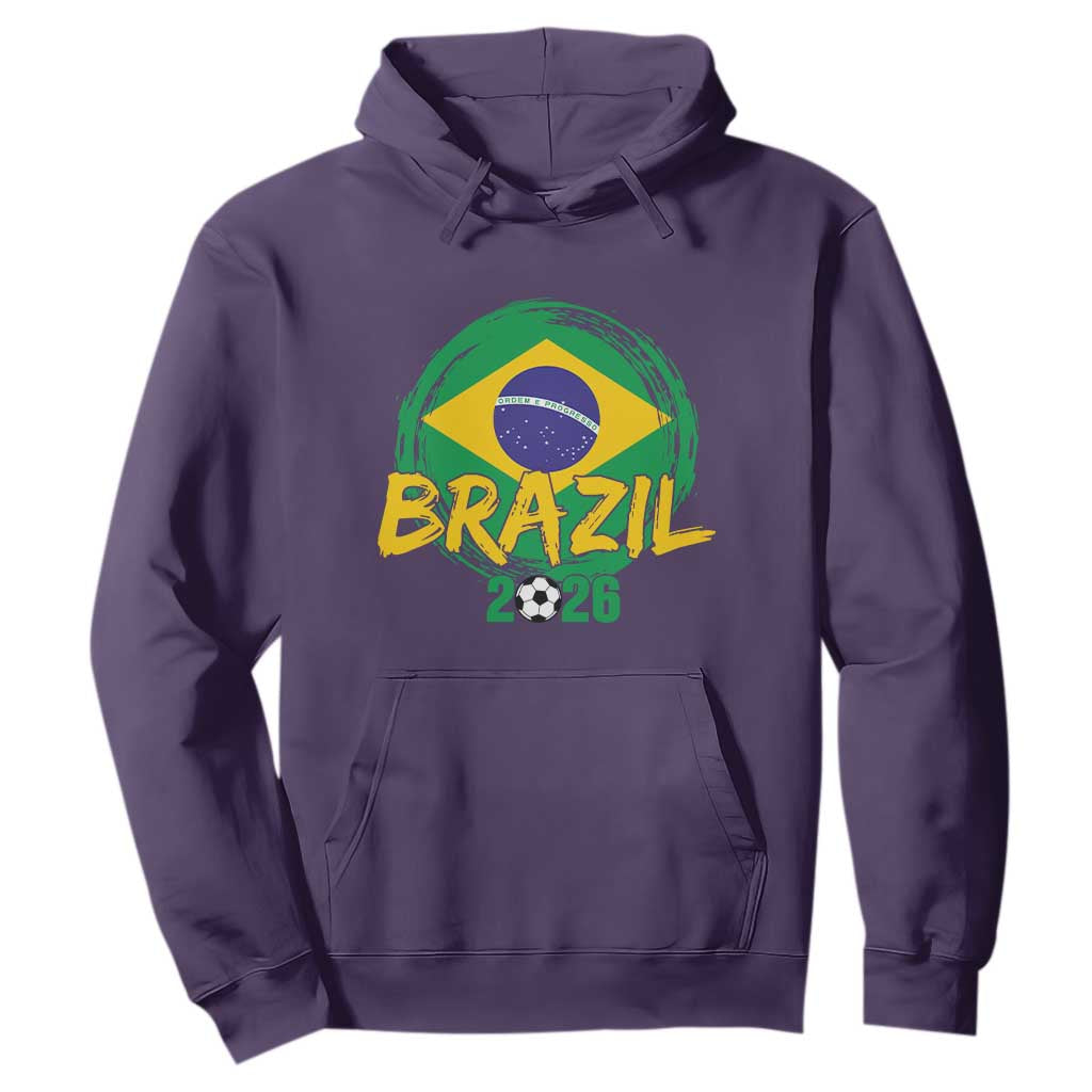 Brazil Soccer Fan Brasil Flag Hoodie Brazilian Football Game Day Supporter TS14 Purple Print Your Wear