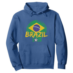 Brazil Soccer Fan Brasil Flag Hoodie Brazilian Football Game Day Supporter TS14 Royal Blue Print Your Wear