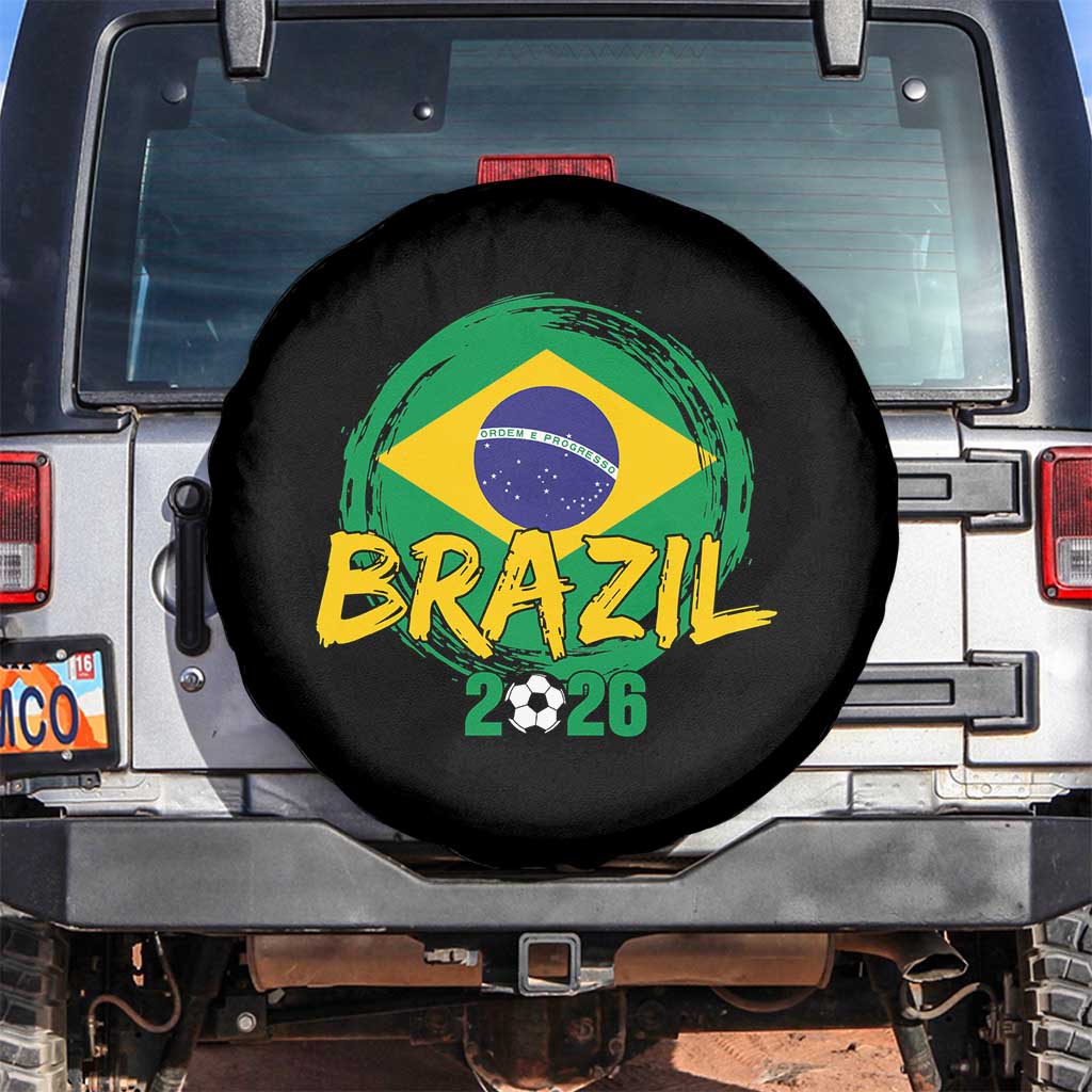 Brazil Soccer Fan Brasil Flag Spare Tire Cover Brazilian Football Game Day Supporter TS14 No hole Black Print Your Wear