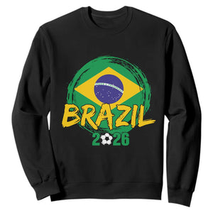Brazil Soccer Fan Brasil Flag Sweatshirt Brazilian Football Game Day Supporter TS14 Black Print Your Wear