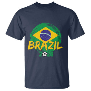 Brazil Soccer Fan Brasil Flag T Shirt Brazilian Football Game Day Supporter TS14 Navy Print Your Wear
