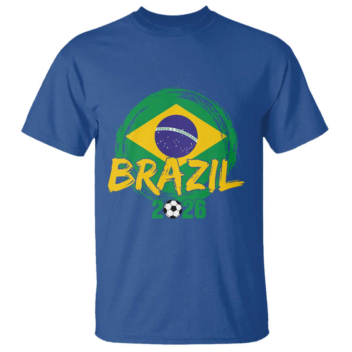 Brazil Soccer Fan Brasil Flag T Shirt Brazilian Football Game Day Supporter TS14 Royal Blue Print Your Wear