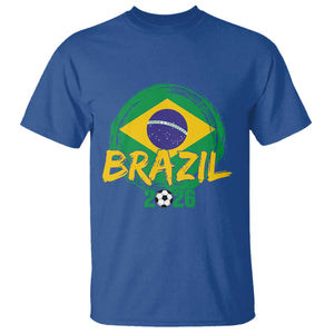 Brazil Soccer Fan Brasil Flag T Shirt Brazilian Football Game Day Supporter TS14 Royal Blue Print Your Wear