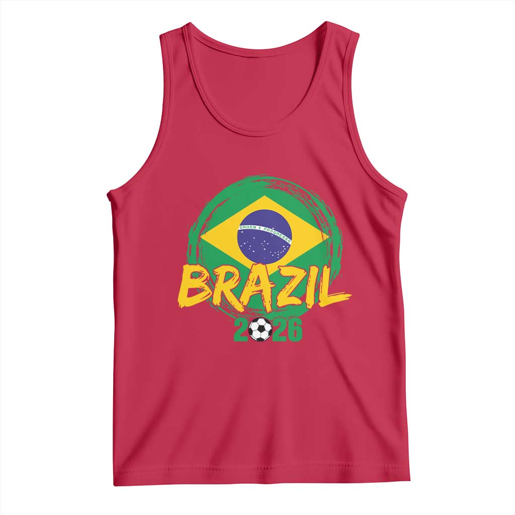 Brazil Soccer Fan Brasil Flag Tank Top Brazilian Football Game Day Supporter TS14 Red Print Your Wear
