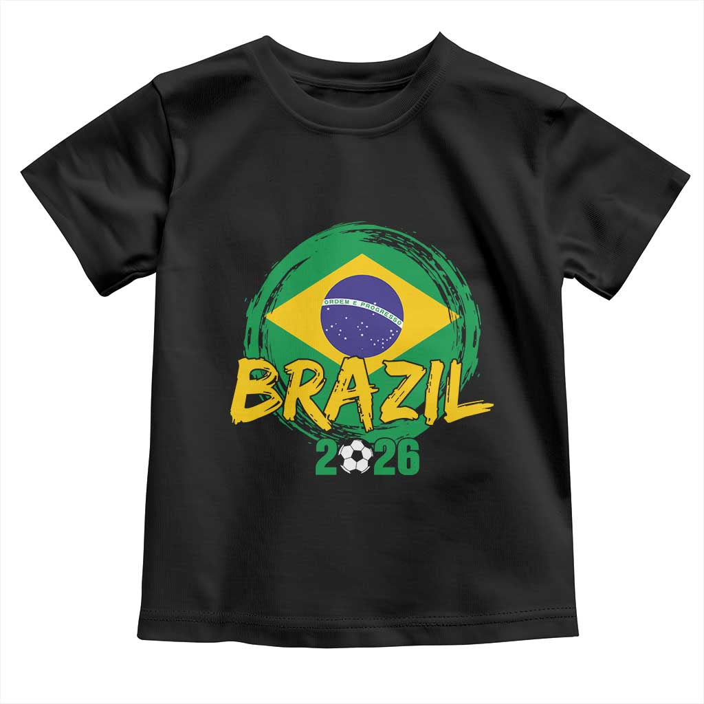 Brazil Soccer Fan Brasil Flag Toddler T Shirt Brazilian Football Game Day Supporter TS14 Black Print Your Wear