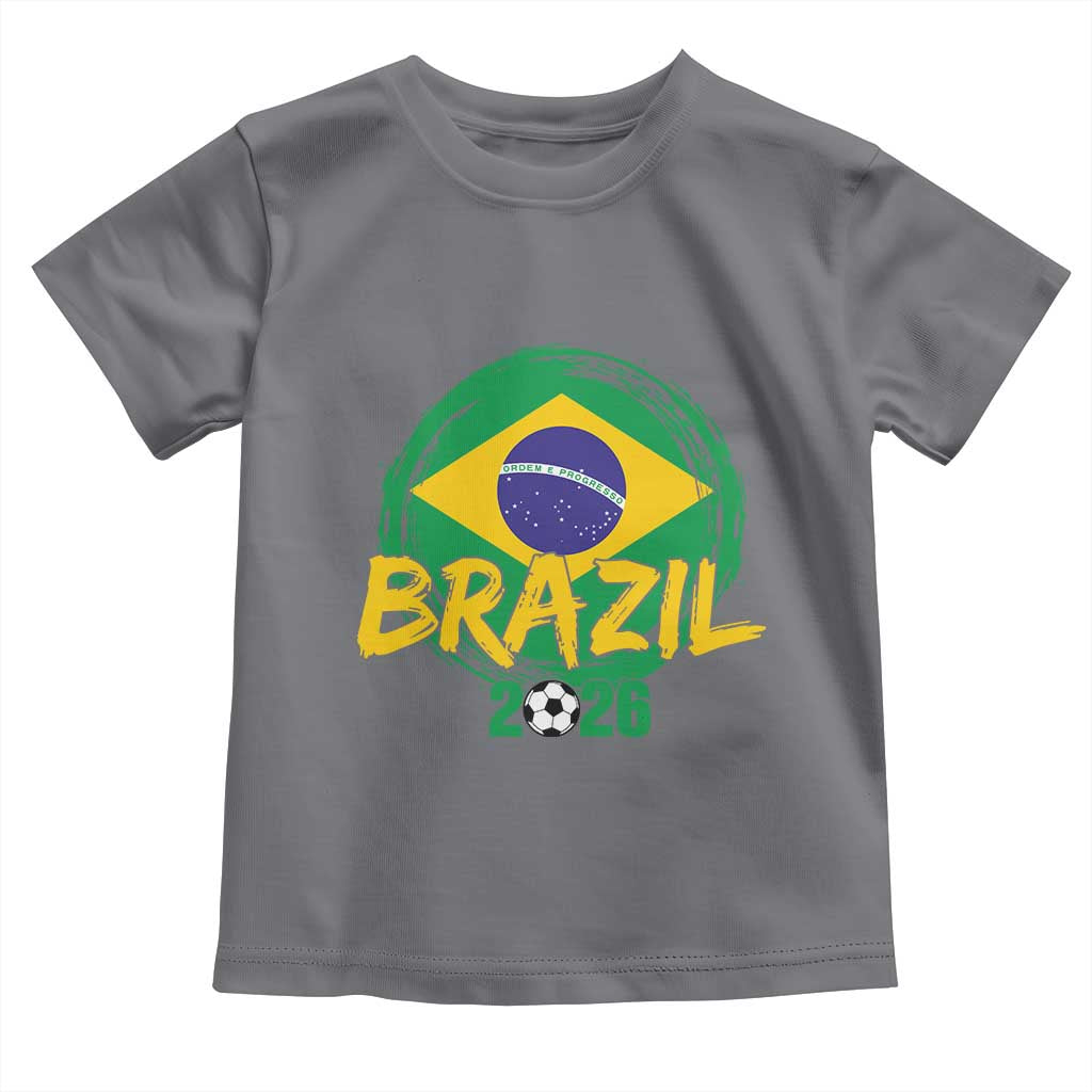 Brazil Soccer Fan Brasil Flag Toddler T Shirt Brazilian Football Game Day Supporter TS14 Charcoal Print Your Wear