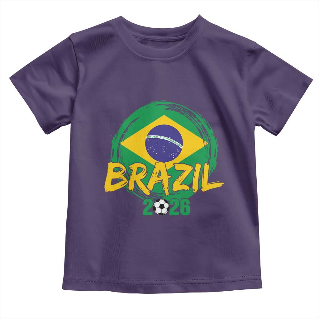 Brazil Soccer Fan Brasil Flag Toddler T Shirt Brazilian Football Game Day Supporter TS14 Purple Print Your Wear