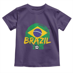 Brazil Soccer Fan Brasil Flag Toddler T Shirt Brazilian Football Game Day Supporter TS14 Purple Print Your Wear