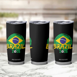 Brazil Soccer Fan Brasil Flag Tumbler Cup Brazilian Football Game Day Supporter TS14 Print Your Wear