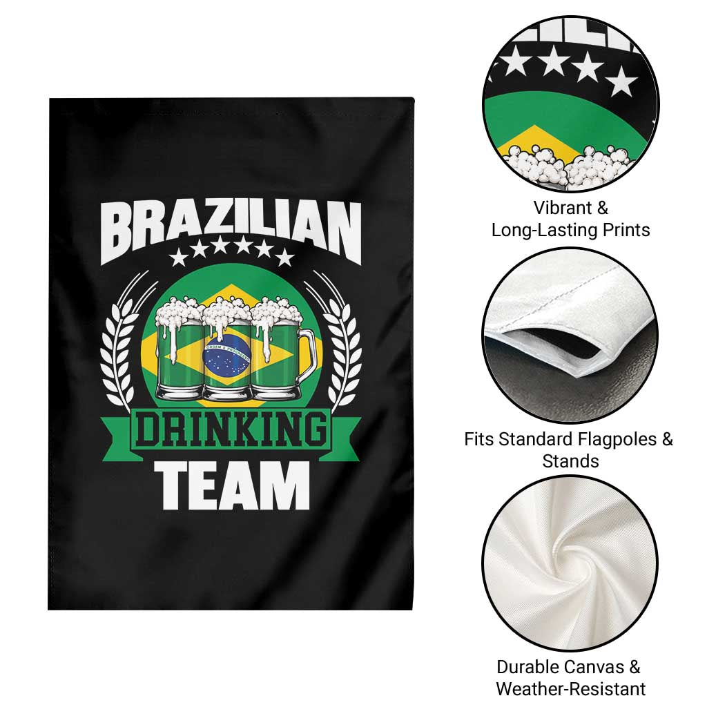 Brazil Drinking Team Garden Flag Funny Brazilian Flag Beer Party Gift TS14 Print Your Wear