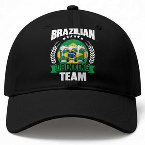 Brazil Drinking Team Baseball Cap Funny Brazilian Flag Beer Party Gift TS14 Print Your Wear