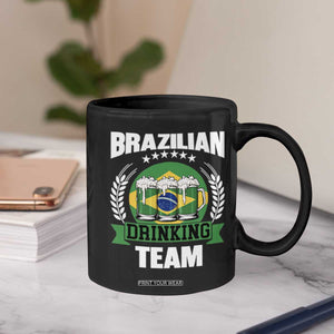 Brazil Drinking Team Coffee Mug Funny Brazilian Flag Beer Party Gift TS14 Print Your Wear
