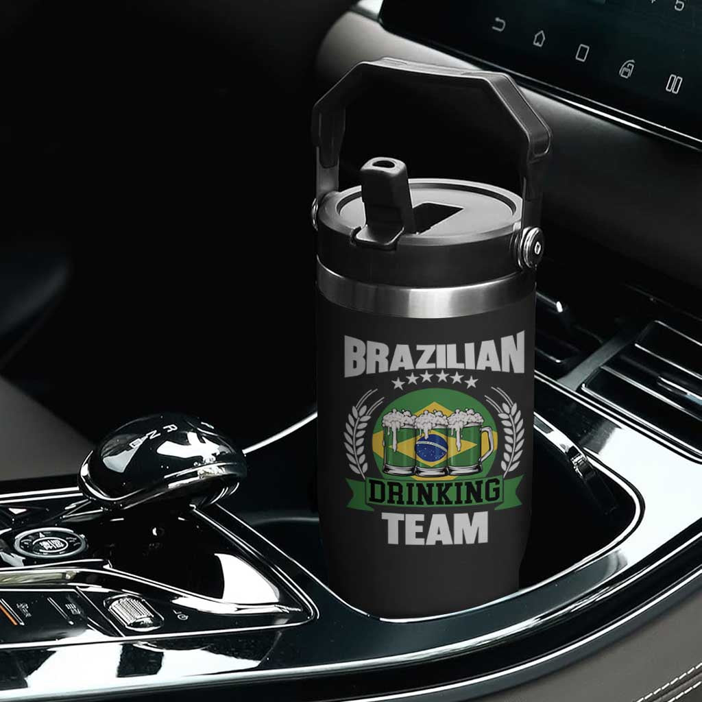 Brazil Drinking Team Flip Straw Tumbler Funny Brazilian Flag Beer Party Gift TS14 Print Your Wear