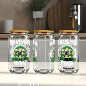 Brazil Drinking Team Glass Can Funny Brazilian Flag Beer Party Gift TS14 Print Your Wear