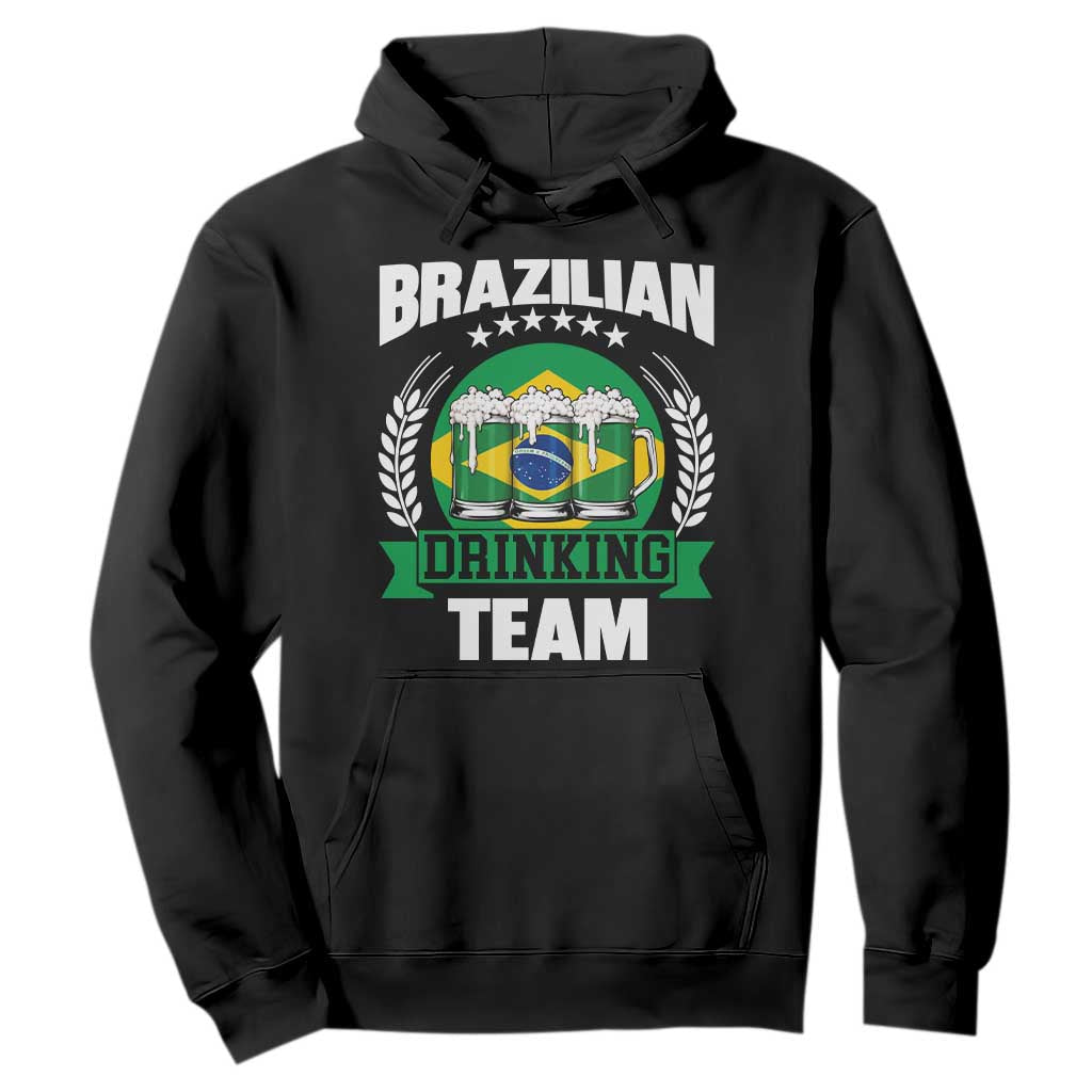 Brazil Drinking Team Hoodie Funny Brazilian Flag Beer Party Gift TS14 Black Print Your Wear