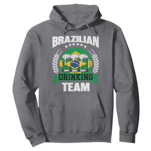 Brazil Drinking Team Hoodie Funny Brazilian Flag Beer Party Gift TS14 Charcoal Print Your Wear
