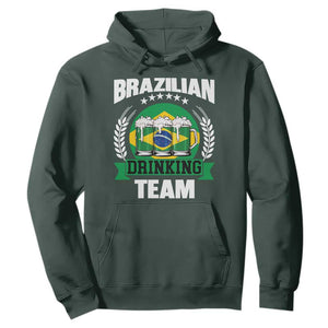 Brazil Drinking Team Hoodie Funny Brazilian Flag Beer Party Gift TS14 S Dark Forest Green Print Your Wear