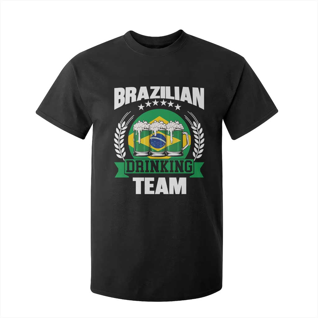 Brazil Drinking Team T Shirt For Kid Funny Brazilian Flag Beer Party Gift TS14 Black Print Your Wear