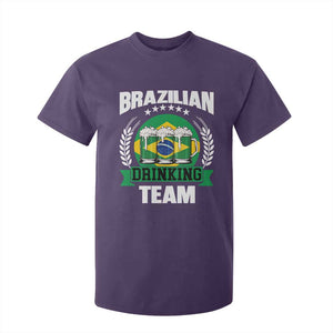Brazil Drinking Team T Shirt For Kid Funny Brazilian Flag Beer Party Gift TS14 Purple Print Your Wear