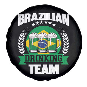 Brazil Drinking Team Spare Tire Cover Funny Brazilian Flag Beer Party Gift TS14 Print Your Wear