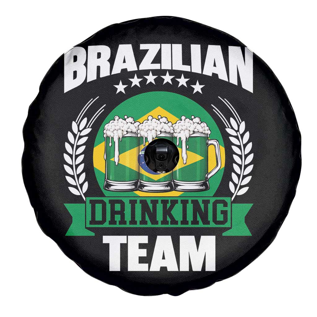 Brazil Drinking Team Spare Tire Cover Funny Brazilian Flag Beer Party Gift TS14 Print Your Wear