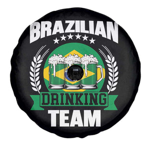 Brazil Drinking Team Spare Tire Cover Funny Brazilian Flag Beer Party Gift TS14 Print Your Wear