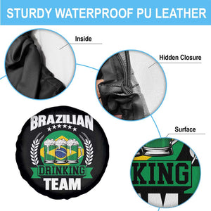 Brazil Drinking Team Spare Tire Cover Funny Brazilian Flag Beer Party Gift TS14 Print Your Wear