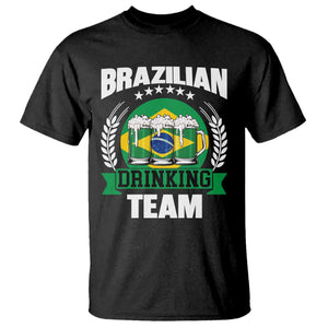 Brazil Drinking Team T Shirt Funny Brazilian Flag Beer Party Gift TS14 Black Print Your Wear