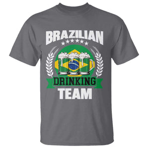Brazil Drinking Team T Shirt Funny Brazilian Flag Beer Party Gift TS14 Charcoal Print Your Wear