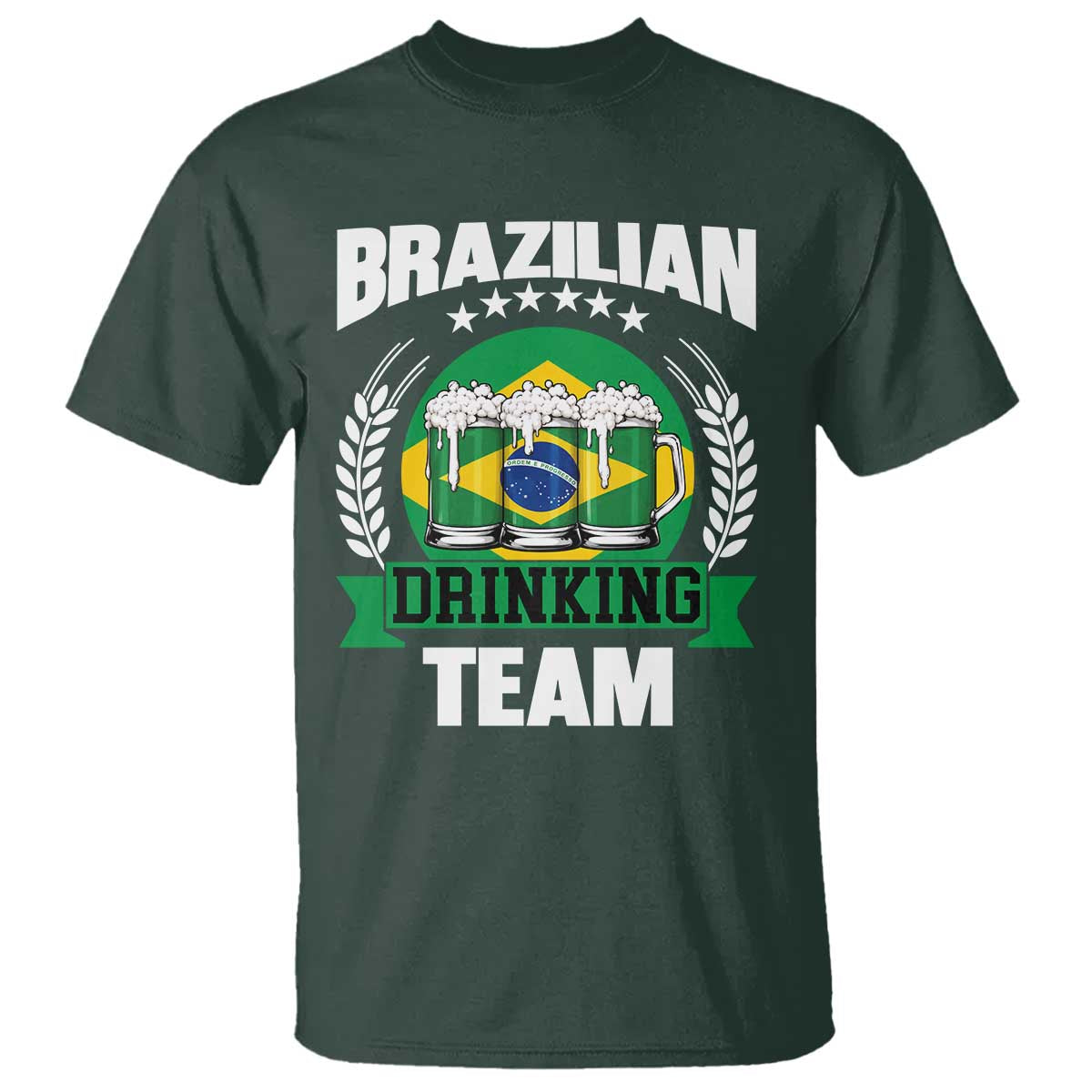 Brazil Drinking Team T Shirt Funny Brazilian Flag Beer Party Gift TS14 Print Your Wear