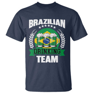 Brazil Drinking Team T Shirt Funny Brazilian Flag Beer Party Gift TS14 Navy Print Your Wear