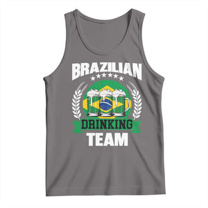Brazil Drinking Team Tank Top Funny Brazilian Flag Beer Party Gift TS14 Deep Heather Print Your Wear