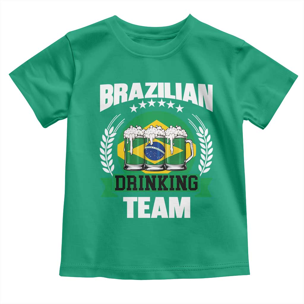 Brazil Drinking Team Toddler T Shirt Funny Brazilian Flag Beer Party Gift TS14 Irish Green Print Your Wear