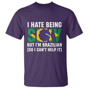 I Hate Being Sexy But I'm Brazilian Brazil T Shirt Funny Sarcastic National Pride TS14 Purple Print Your Wear