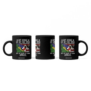 Brazilian American Patriot Heart Is From Brazil Flag Coffee Mug TS14 Print Your Wear
