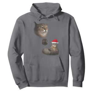 Funny Cat Christmas Hoodie Cats Drinking Wine Oddly Specific Meme TS14 Charcoal Print Your Wear