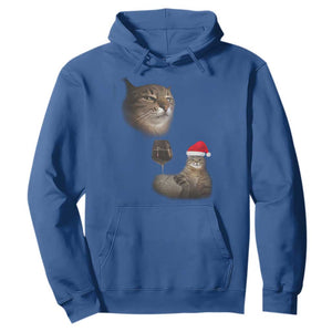 Funny Cat Christmas Hoodie Cats Drinking Wine Oddly Specific Meme TS14 Royal Blue Print Your Wear