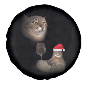 Funny Cat Christmas Spare Tire Cover Cats Drinking Wine Oddly Specific Meme TS14 Print Your Wear