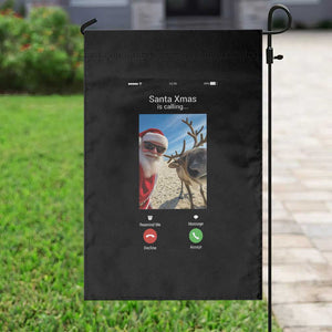 Santa Christmas Meme Garden Flag Reindeer Video Call - Print Your Wear