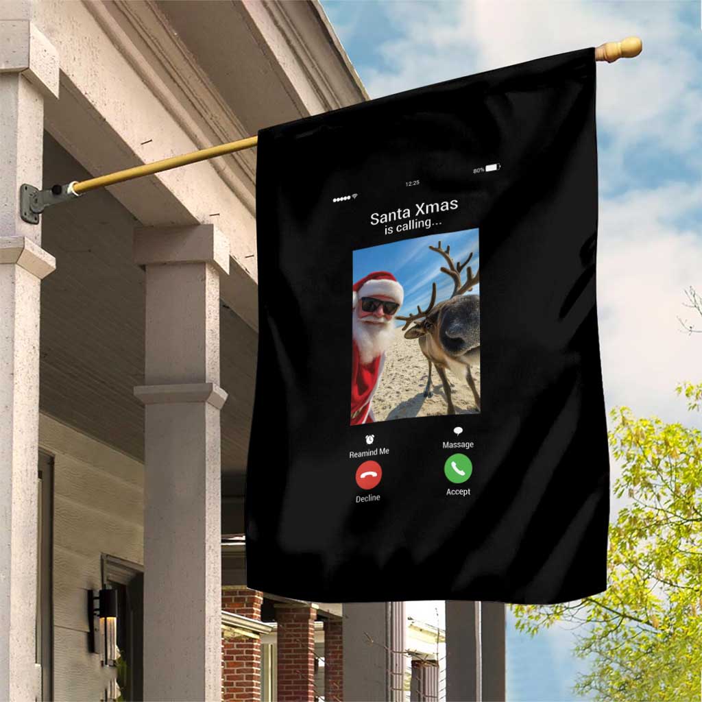 Santa Christmas Meme Garden Flag Reindeer Video Call TS14 Print Your Wear
