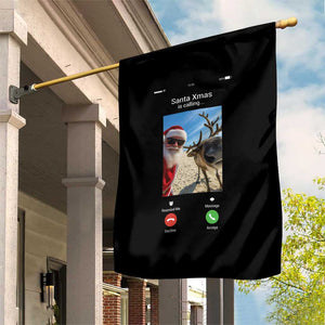 Santa Christmas Meme Garden Flag Reindeer Video Call - Print Your Wear