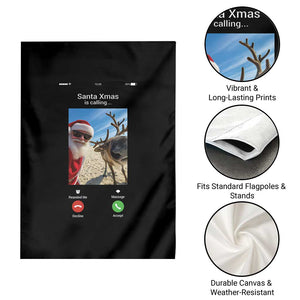 Santa Christmas Meme Garden Flag Reindeer Video Call - Print Your Wear