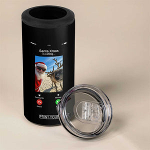 Santa Christmas Meme 4 in 1 Can Cooler Tumbler Reindeer Video Call - Print Your Wear