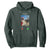 Santa Christmas Meme Hoodie Reindeer Video Call TS14 Dark Forest Green Print Your Wear